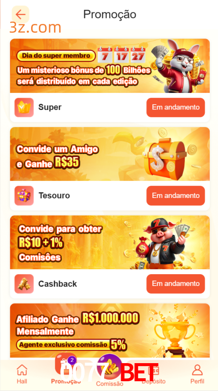 Bônus e Promoções